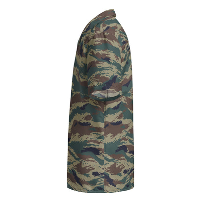 Russian Tiger Stripe Kamysh SPLAV CAMO Unisex Short-Sleeve Button Shirt