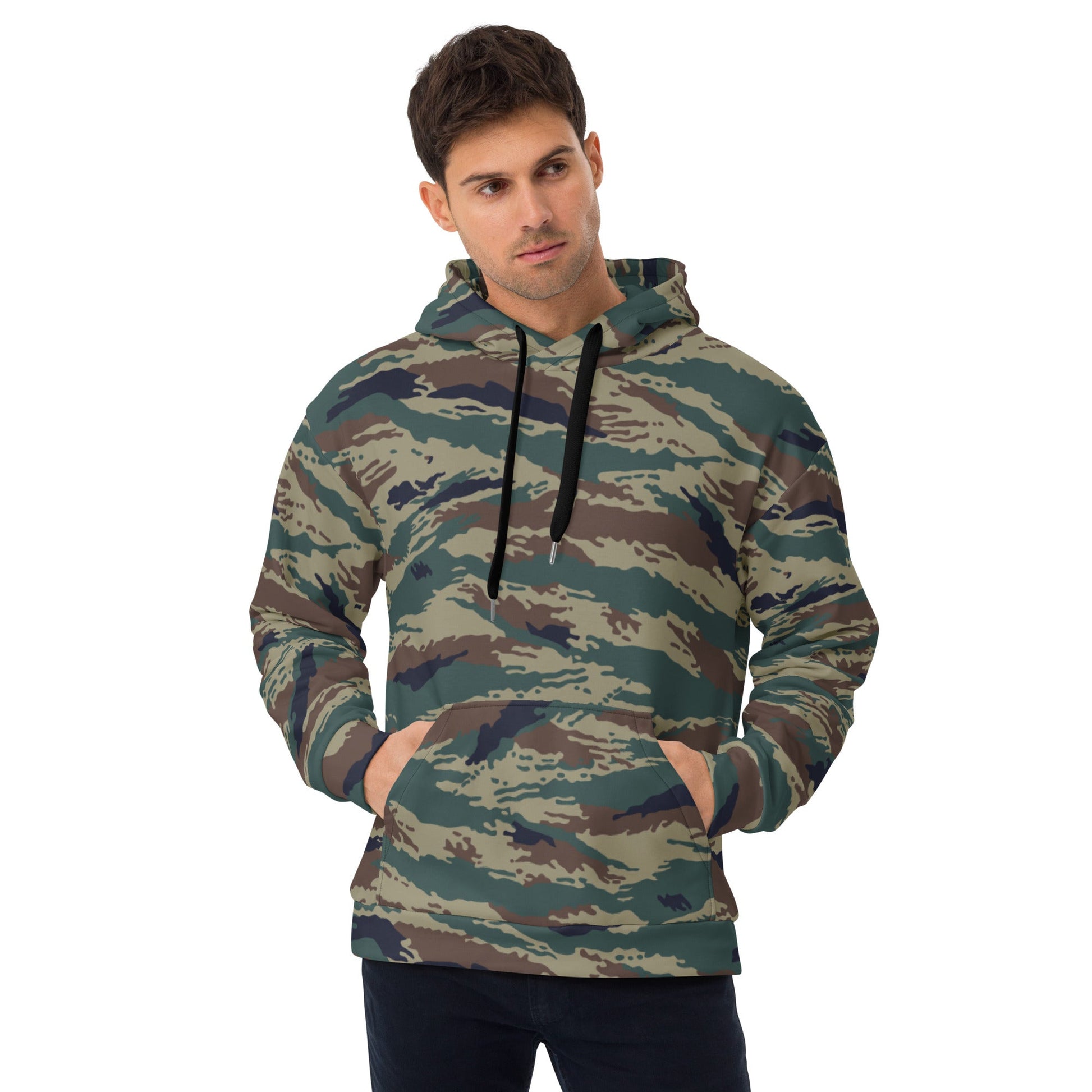 Russian Tiger Stripe Kamysh SPLAV CAMO Unisex Hoodie - 2XS - Hoodies