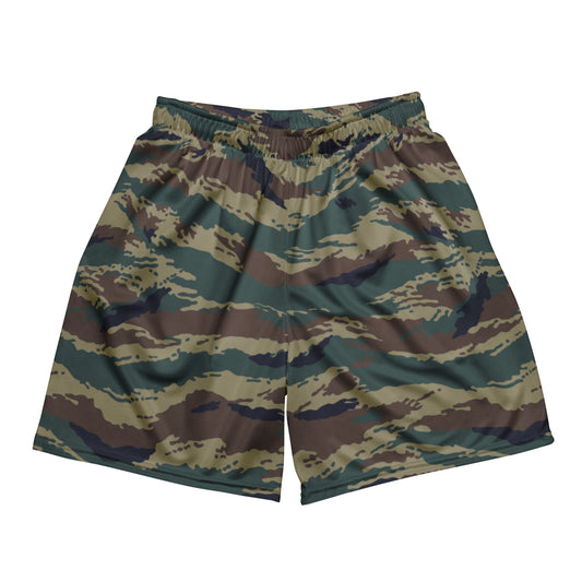 Russian Tiger Stripe Kamysh SPLAV CAMO Unisex mesh shorts - Mesh Shorts