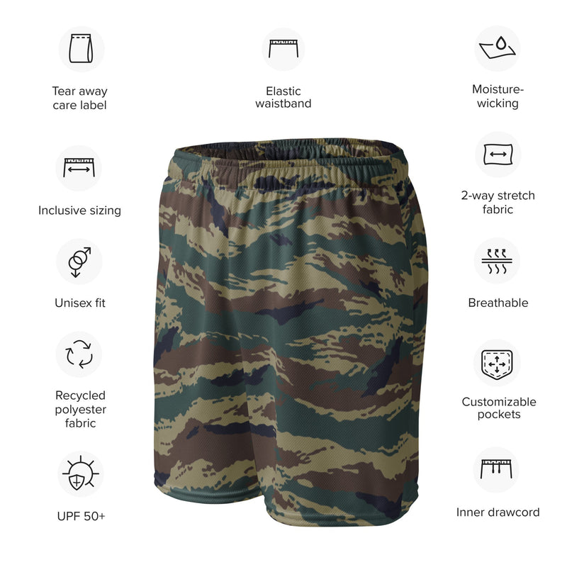 Tiger Stripe Kamysh SPLAV CAMO Unisex Mesh Shorts