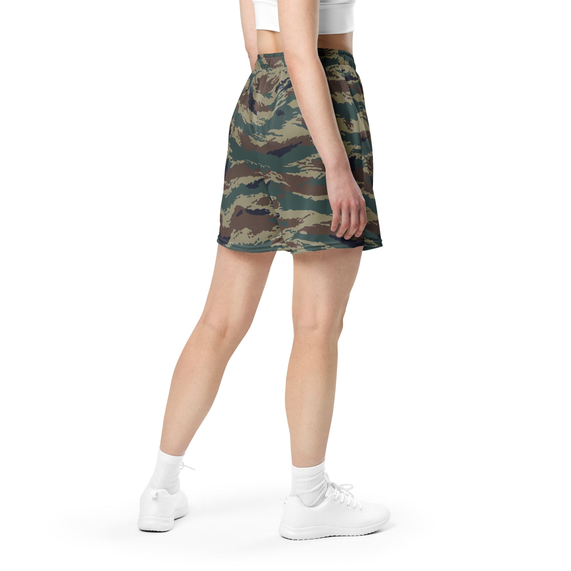 Russian Tiger Stripe Kamysh SPLAV CAMO Unisex mesh shorts - Mesh Shorts