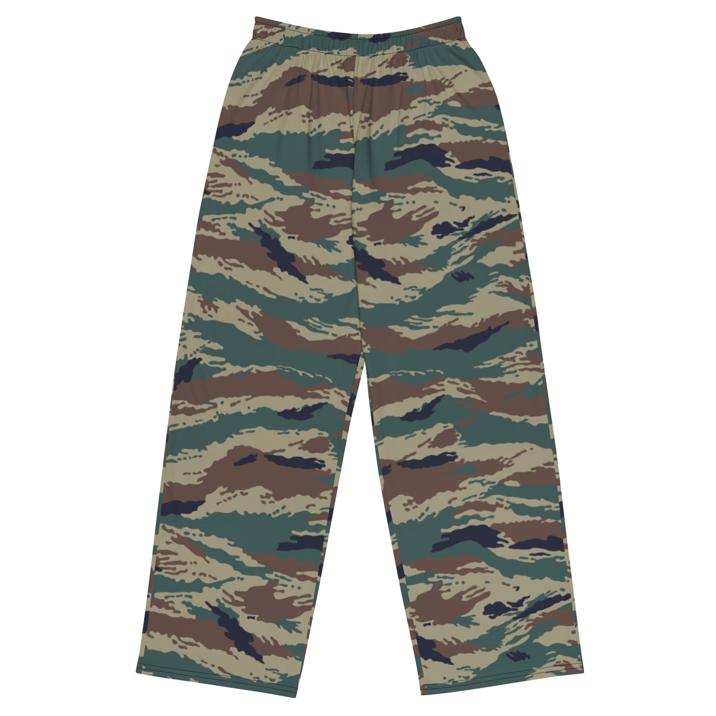 Russian Tiger Stripe Kamysh SPLAV CAMO unisex wide-leg pants - 2XS - Wide-leg Pants