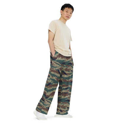 Russian Tiger Stripe Kamysh SPLAV CAMO unisex wide-leg pants - Wide-leg Pants