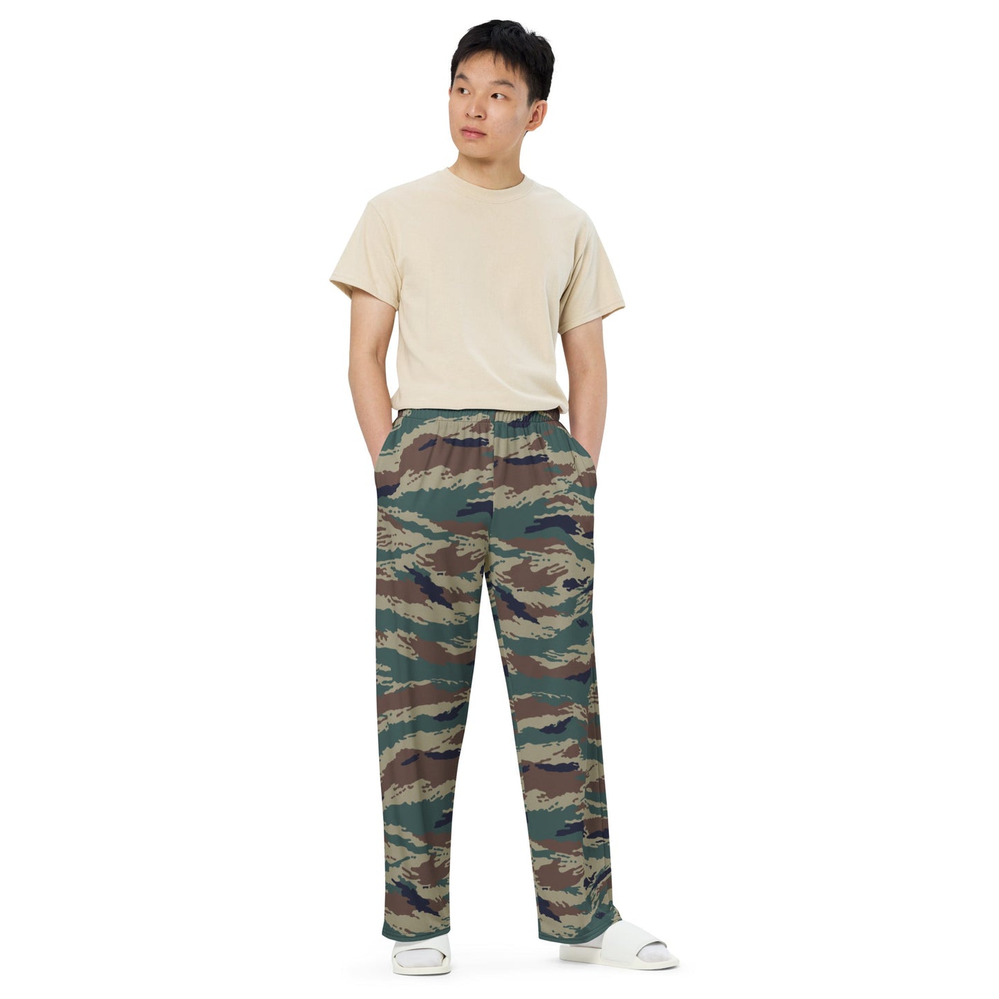 Russian Tiger Stripe Kamysh SPLAV CAMO unisex wide-leg pants - Wide-leg Pants