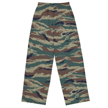 Russian Tiger Stripe Kamysh SPLAV CAMO unisex wide-leg pants - Wide-leg Pants