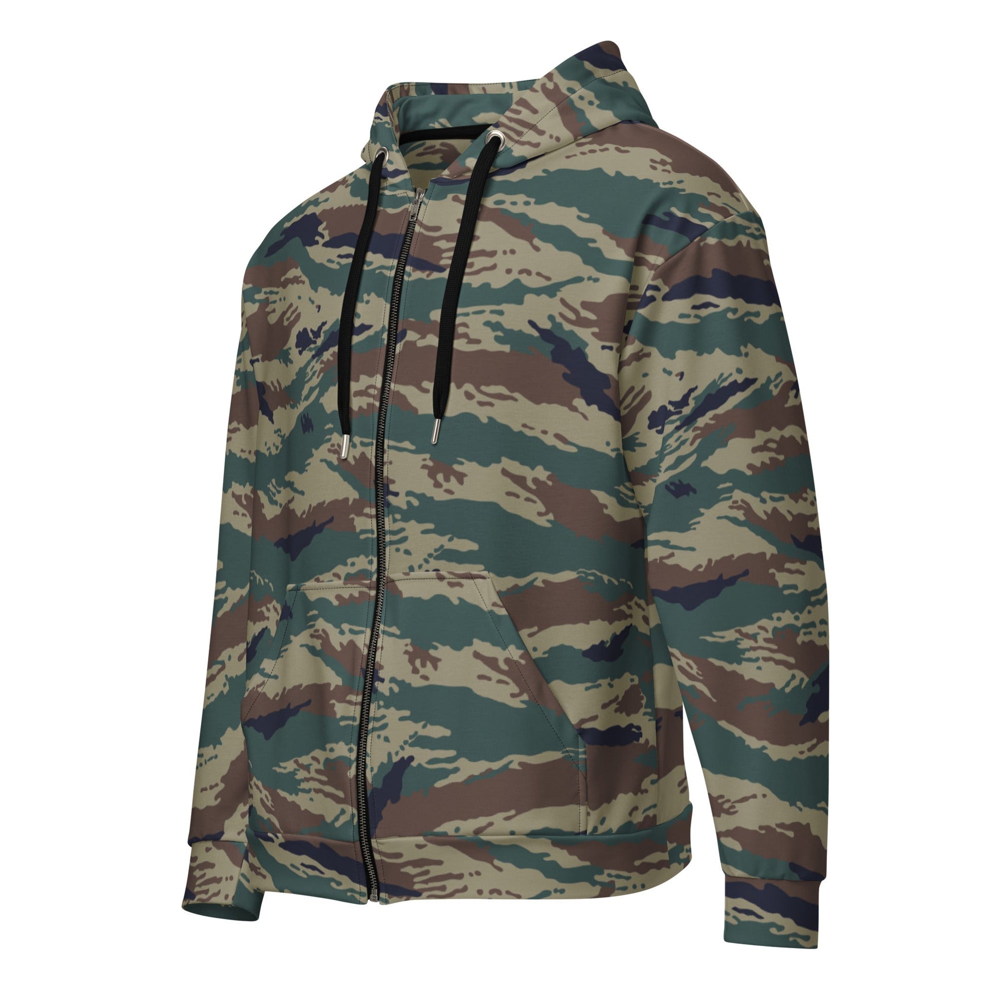 Russian Tiger Stripe Kamysh SPLAV CAMO Unisex Zip Hoodie