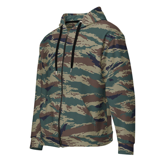 Russian Tiger Stripe Kamysh SPLAV CAMO Unisex zip hoodie - Zip Hoodies