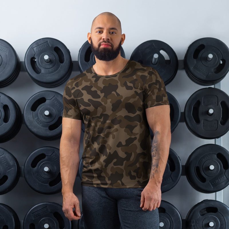 TTsKO Brown Russian CAMO Mens Athletic T-Shirt - XS - Shirt