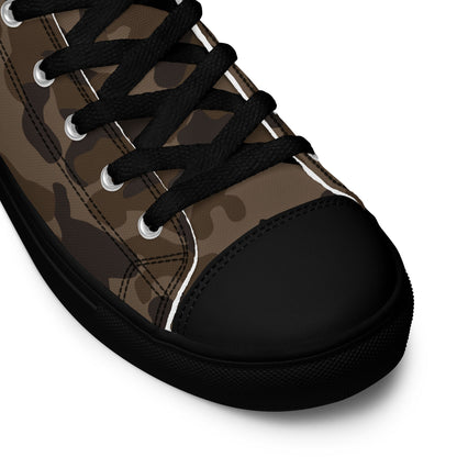 Russian TTsKO Brown CAMO Mens high top canvas shoes - High Top Canvas Shoes