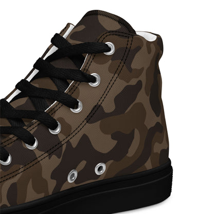 Russian TTsKO Brown CAMO Mens high top canvas shoes - High Top Canvas Shoes