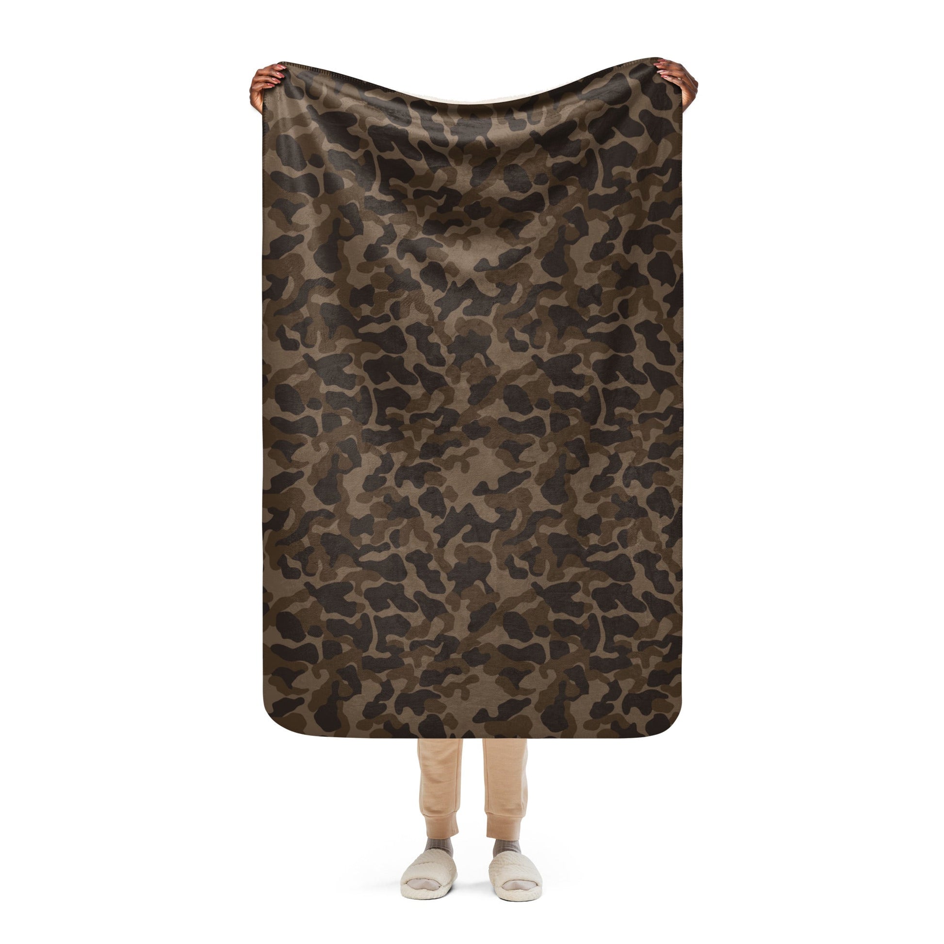 Russian TTsKO Brown CAMO Sherpa blanket - 37″×57″ - Blankets