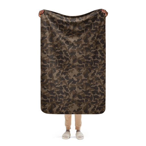 TTsKO Brown Russian CAMO Sherpa Blanket - 37″×57″