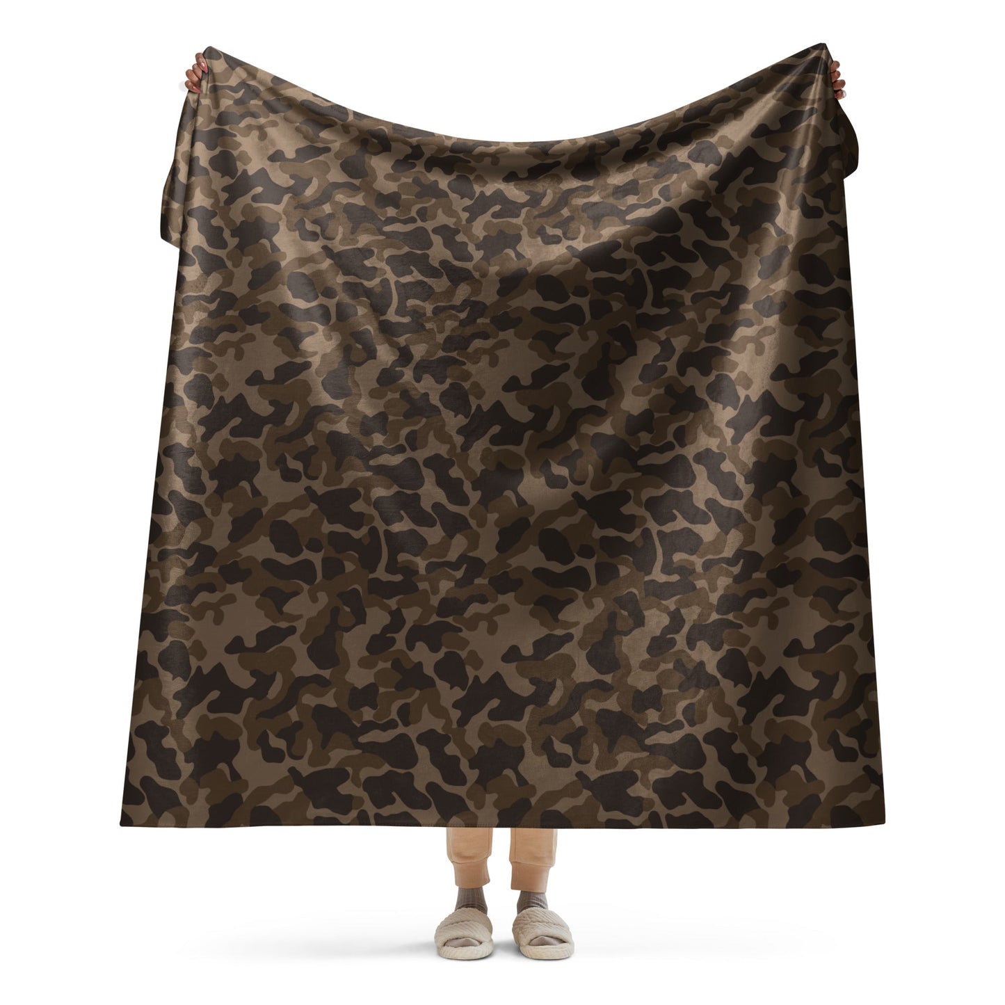 Russian TTsKO Brown CAMO Sherpa blanket - 60″×80″ - Blankets