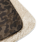 TTsKO Brown Russian CAMO Sherpa Blanket