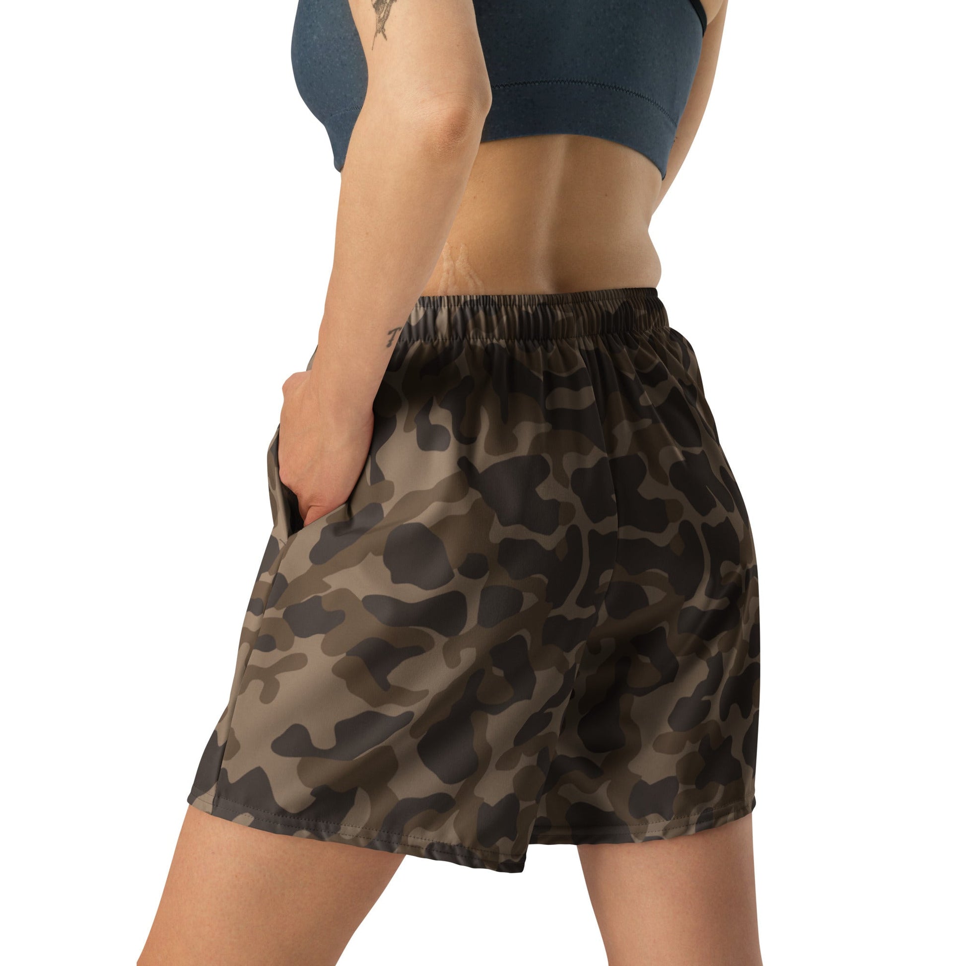 Russian TTsKO Brown CAMO Unisex Athletic Long Shorts