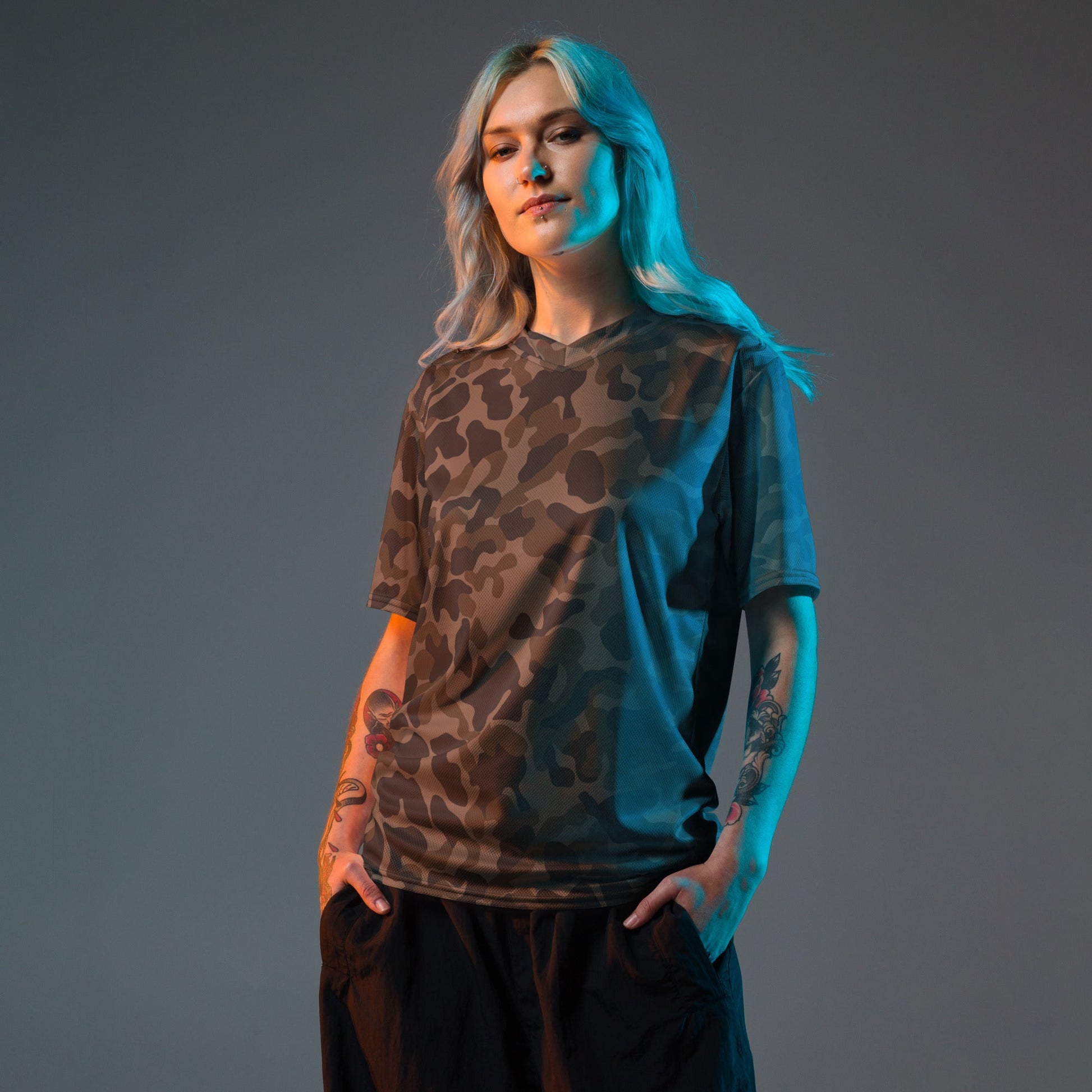 Russian TTsKO Brown CAMO unisex sports jersey - Sports Jerseys