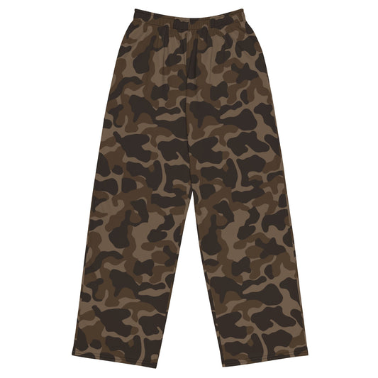 Russian TTsKO Brown CAMO unisex wide-leg pants - 2XS - Wide-leg Pants
