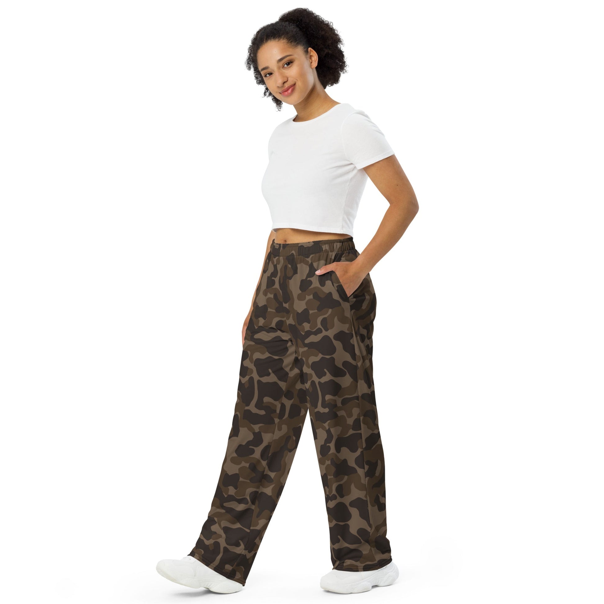 Russian TTsKO Brown CAMO Unisex Wide-Leg Leisure Pants