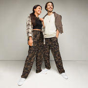 TTsKO Brown Russian CAMO Unisex Wide-Leg Joggers - 2XS