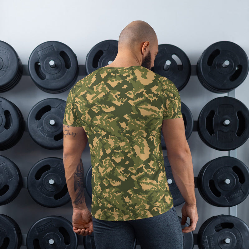 TTsMKK Tri-Color Russian CAMO Mens Athletic T-Shirt - Shirt