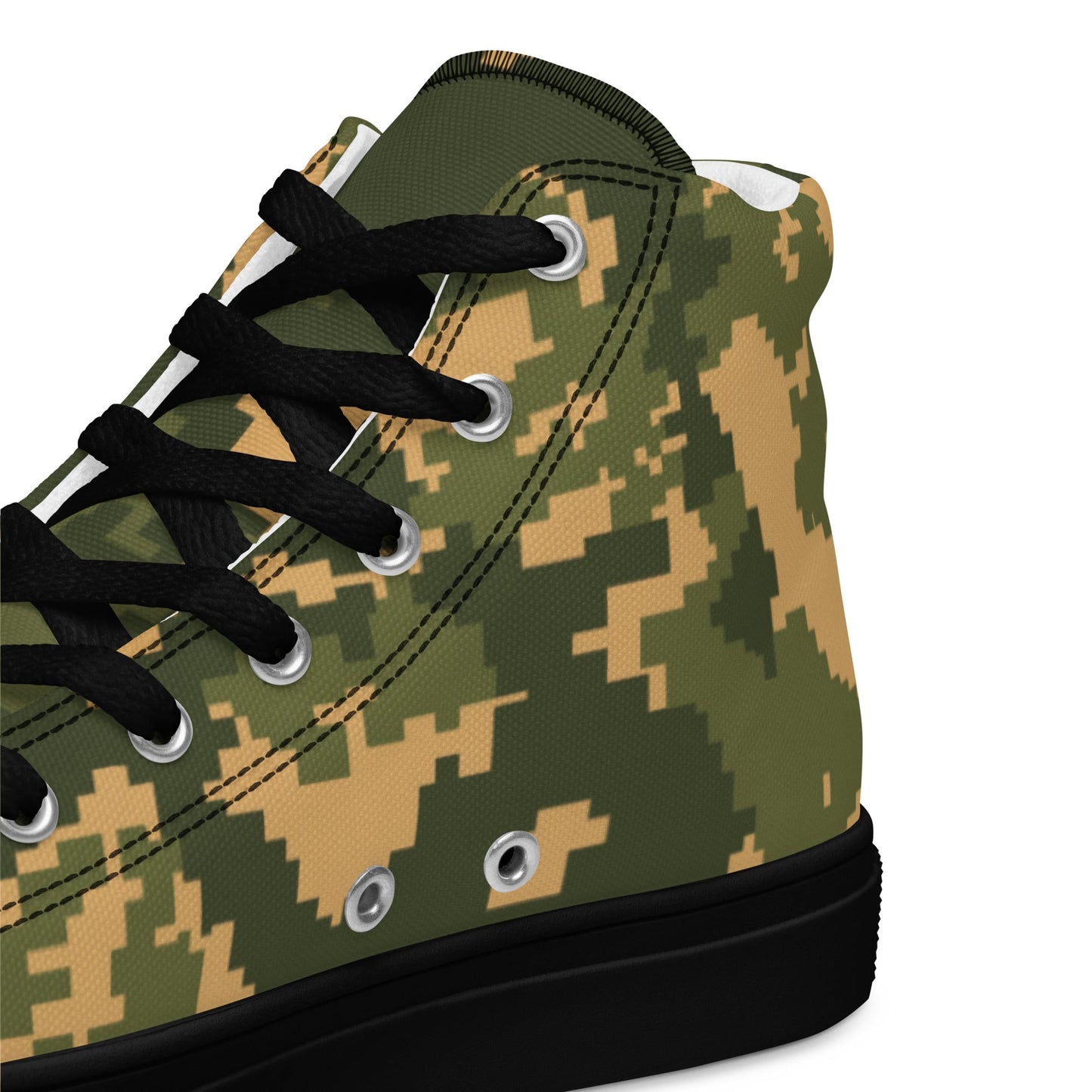 Russian TTsMKK Disruptive Tri Color CAMO Mens high top canvas shoes - High Top Canvas Shoes