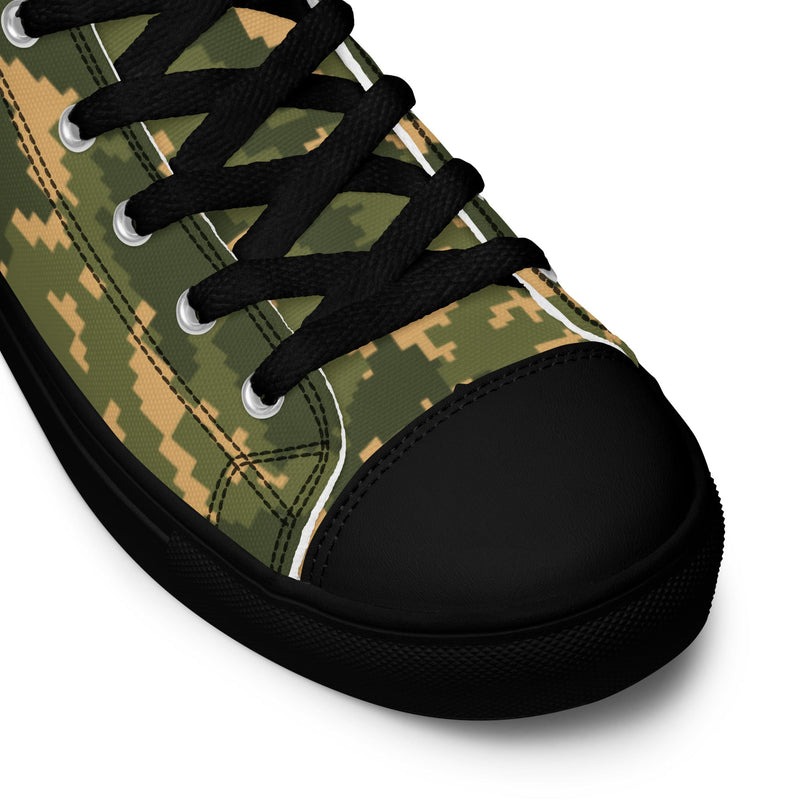 TTsMKK Tri-Color Russian CAMO Mens High-Top Canvas Shoes