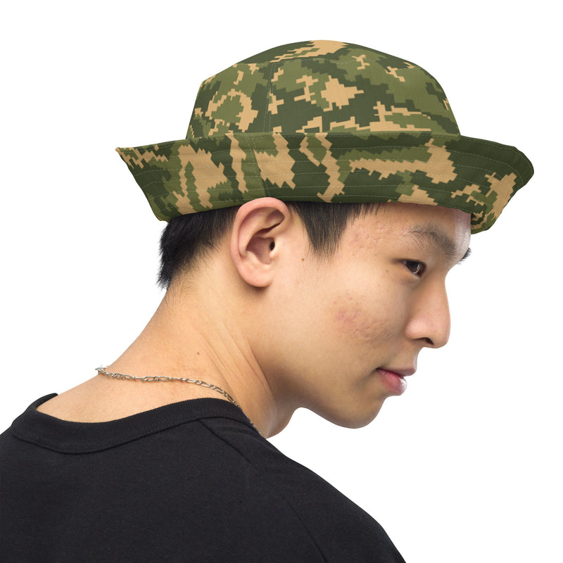 TTsMKK Tri-Color Russian CAMO Reversible Bucket Hat - Head