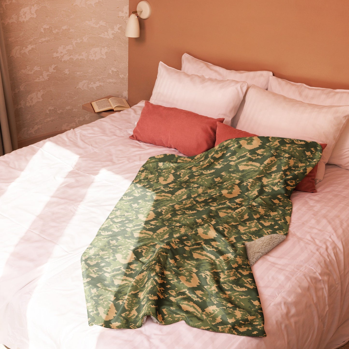 Russian TTsMKK Disruptive Tri Color CAMO Sherpa Blanket