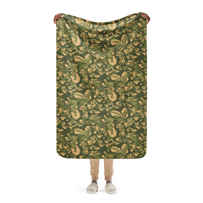 Russian TTsMKK Disruptive Tri Color CAMO Sherpa Blanket - 37″×57″