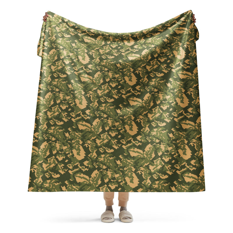 TTsMKK Tri-Color Russian CAMO Sherpa Blanket - 60″×80″