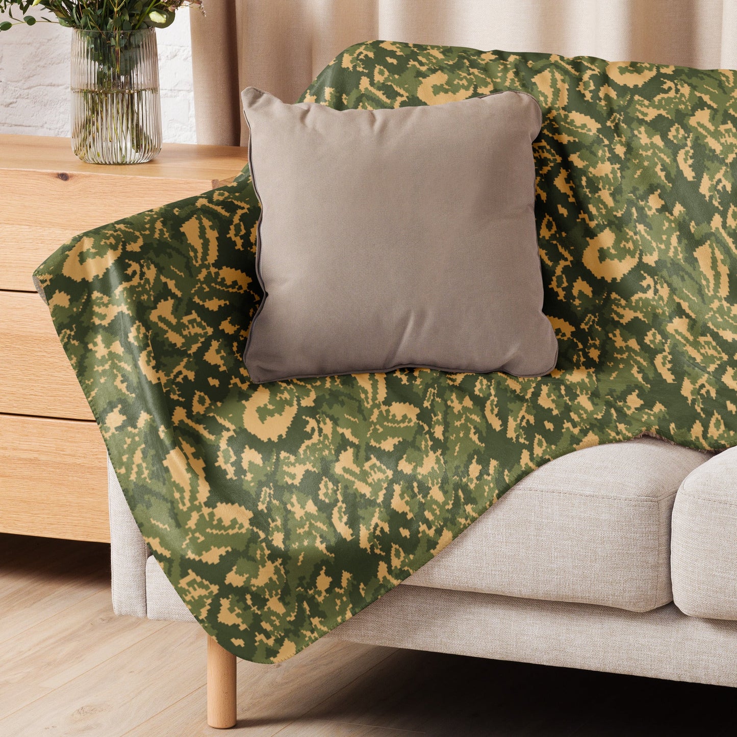 Russian TTsMKK Disruptive Tri Color CAMO Sherpa Blanket