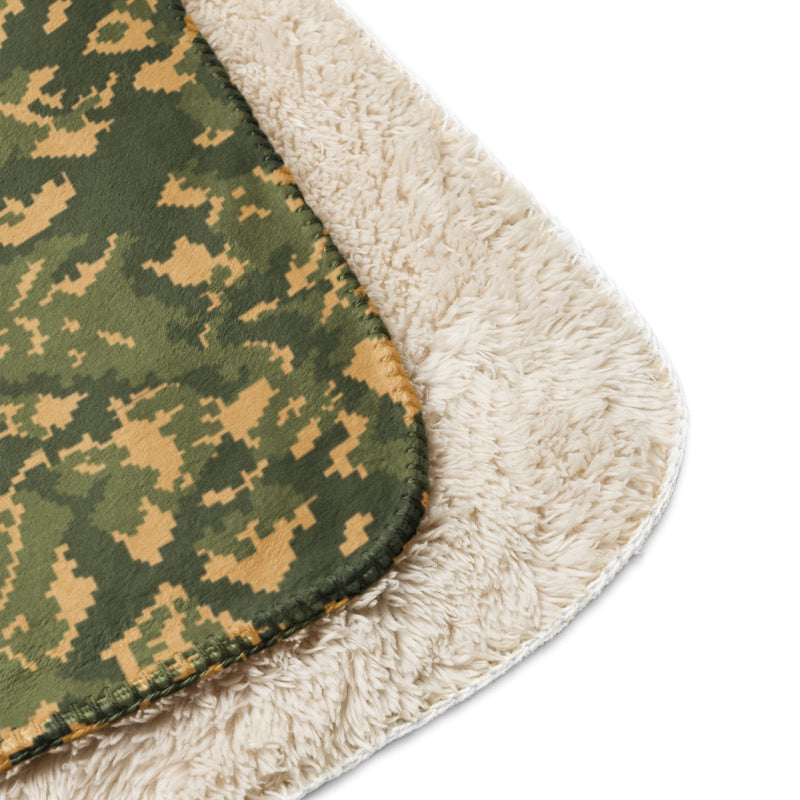 TTsMKK Tri-Color Russian CAMO Sherpa Blanket
