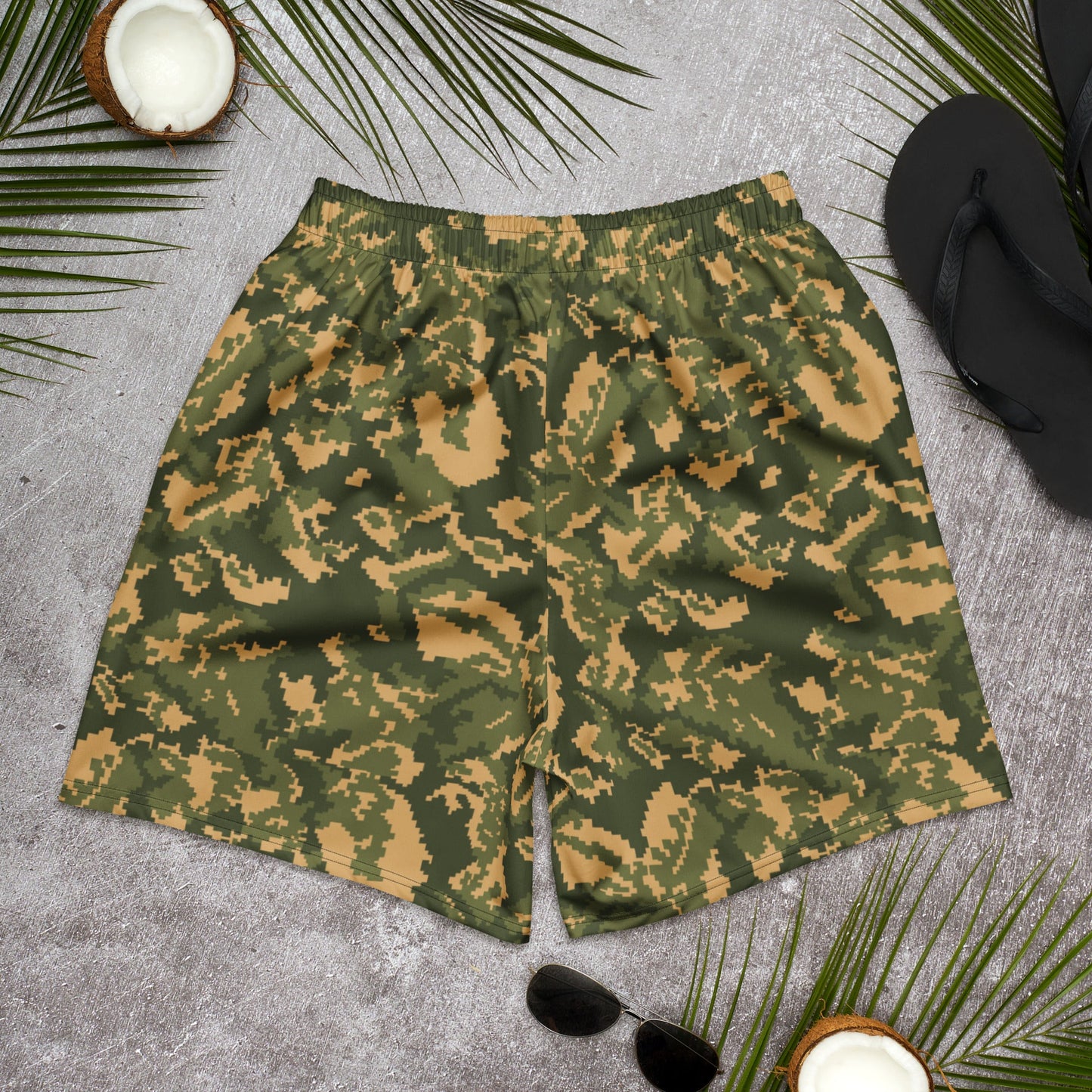 Russian TTsMKK Disruptive Tri Color CAMO Unisex Athletic Long Shorts