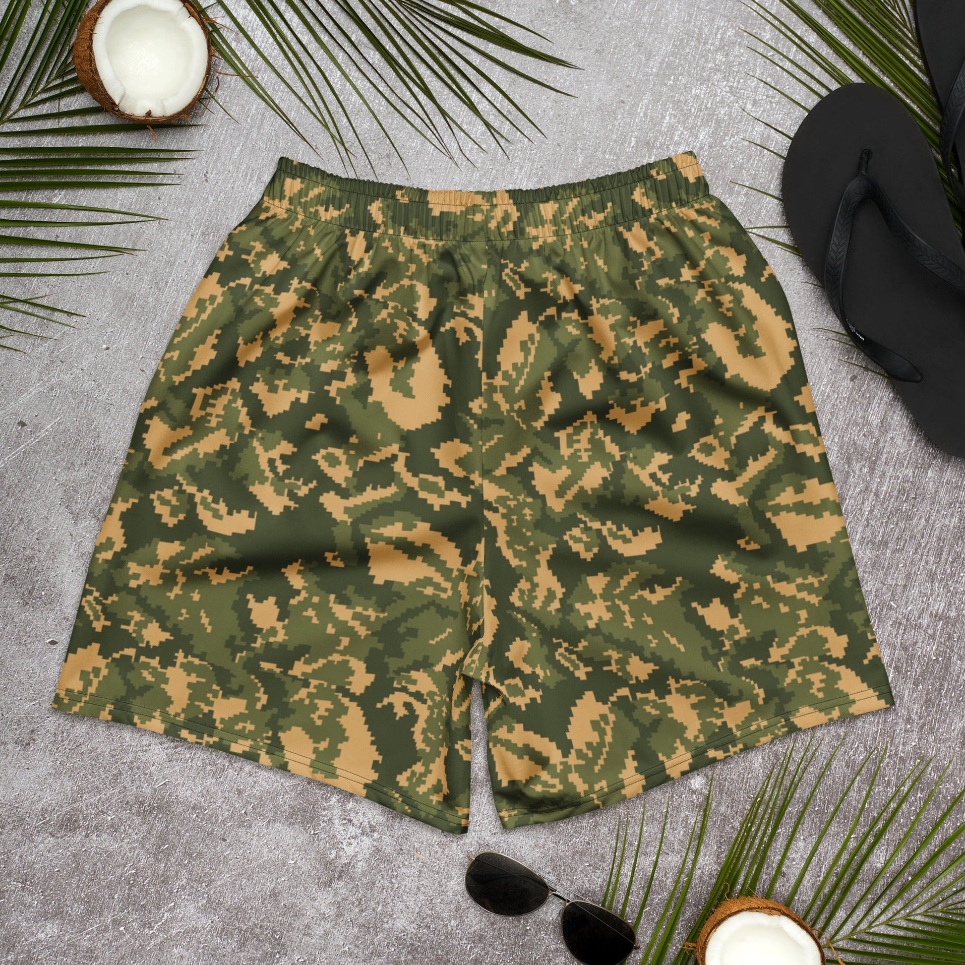 Russian TTsMKK Disruptive Tri Color CAMO Unisex Athletic Long Shorts