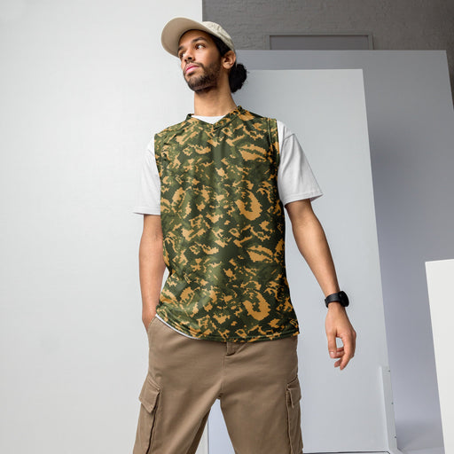 TTsMKK Tri-Color Russian CAMO Unisex Basketball Jersey - 2XS