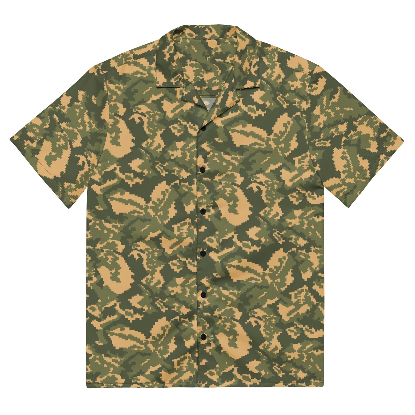 Russian TTsMKK Disruptive Tri Color CAMO Unisex Short-Sleeve Button Shirt - 2XS