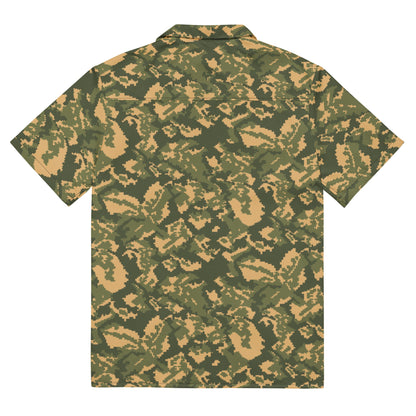 Russian TTsMKK Disruptive Tri Color CAMO Unisex Short-Sleeve Button Shirt