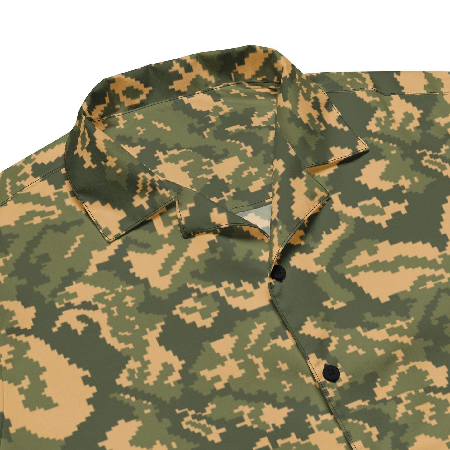 Russian TTsMKK Disruptive Tri Color CAMO Unisex Short-Sleeve Button Shirt