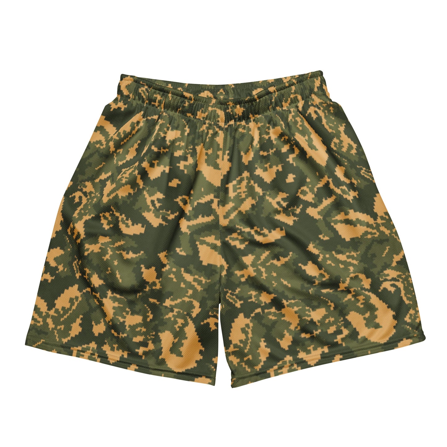 Russian TTsMKK Disruptive Tri Color CAMO Unisex Mesh Shorts - 2XS