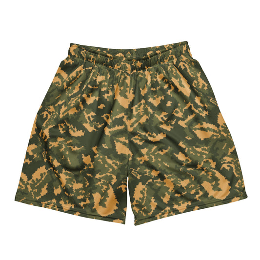 Russian TTsMKK Disruptive Tri Color CAMO Unisex mesh shorts - 2XS - Mesh Shorts