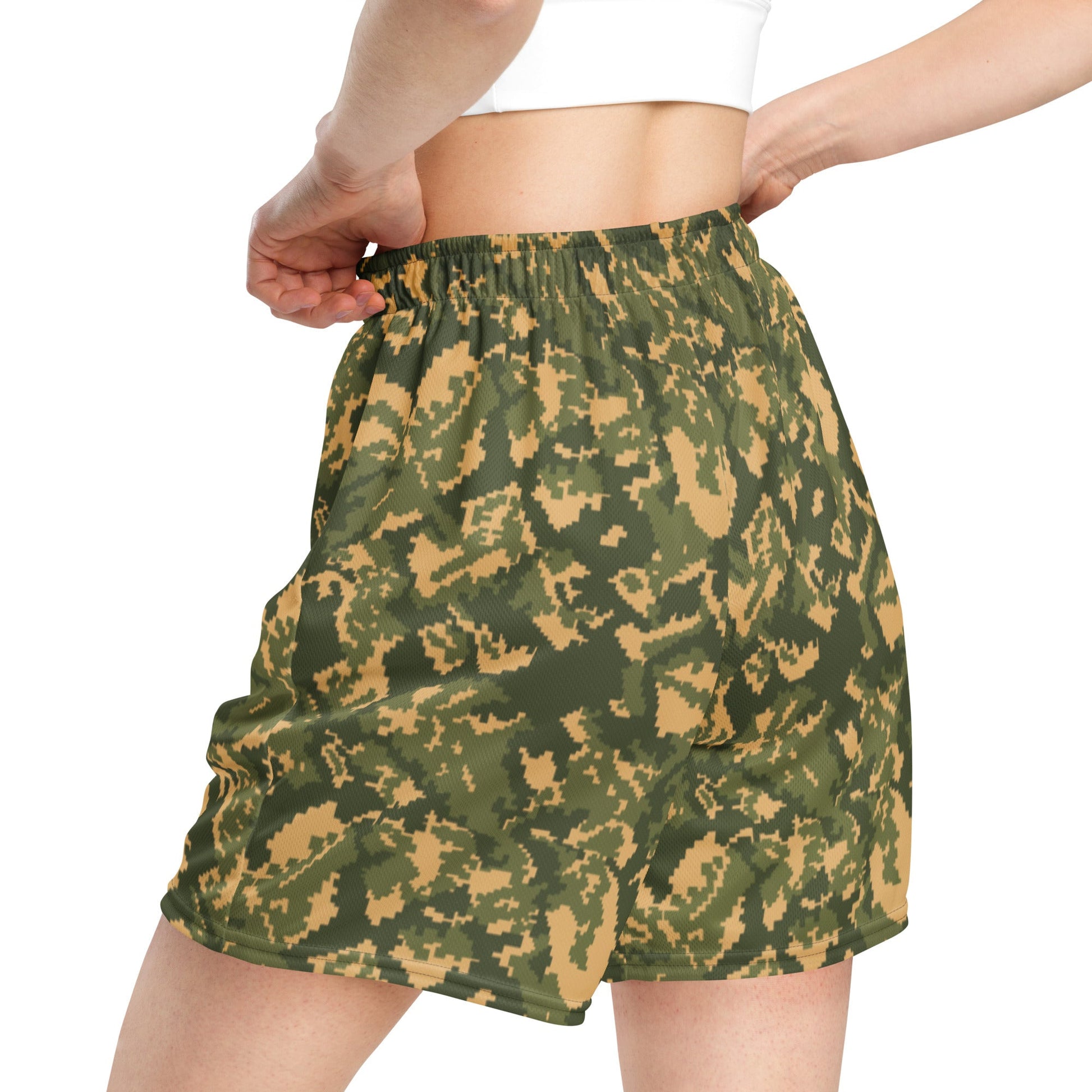 Russian TTsMKK Disruptive Tri Color CAMO Unisex Mesh Shorts