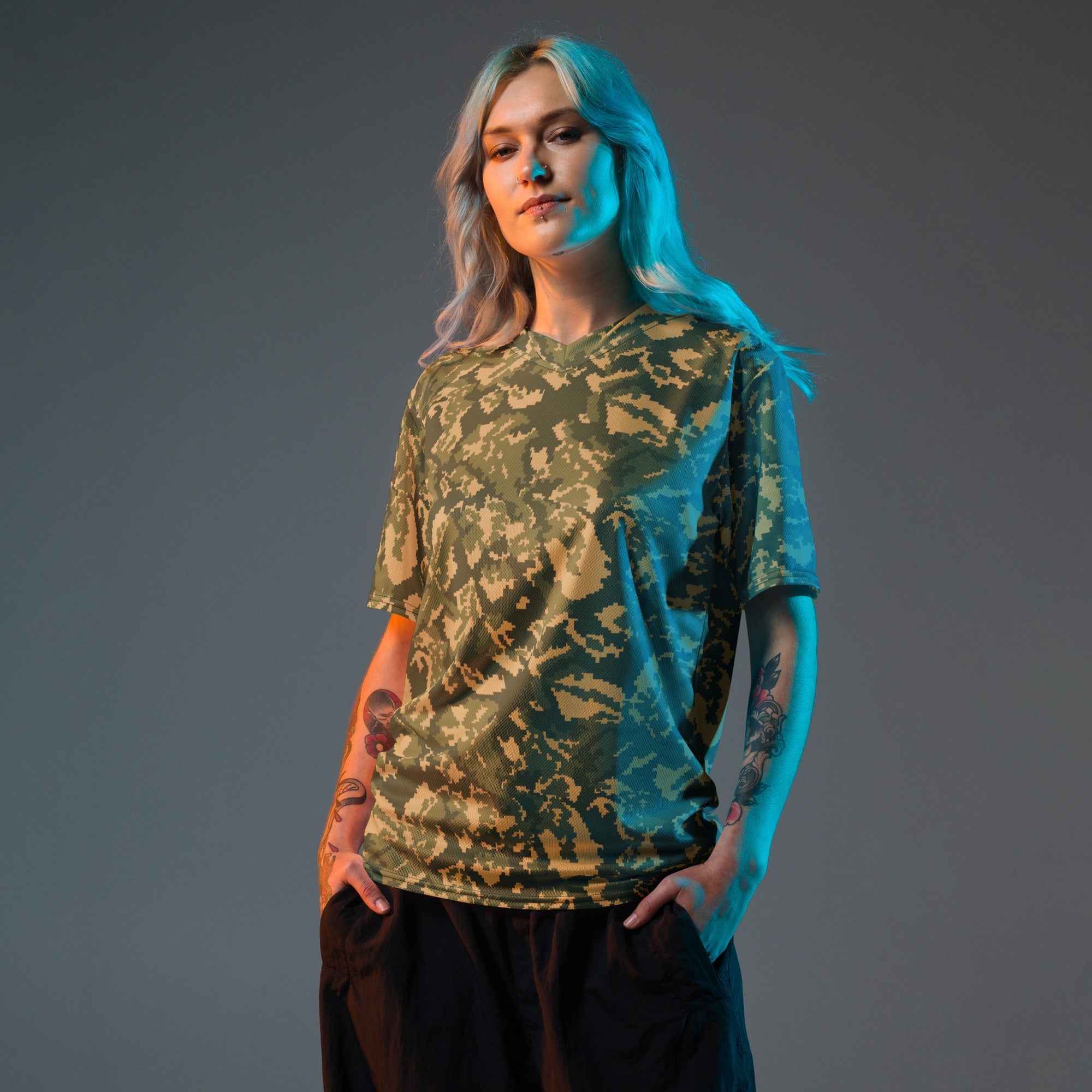 NITRAID　MOSAIC REALWEED ARMY S/S SHIRT CAMO HQ Russian TTsMKK Disruptive Tri Color CAMO unisex