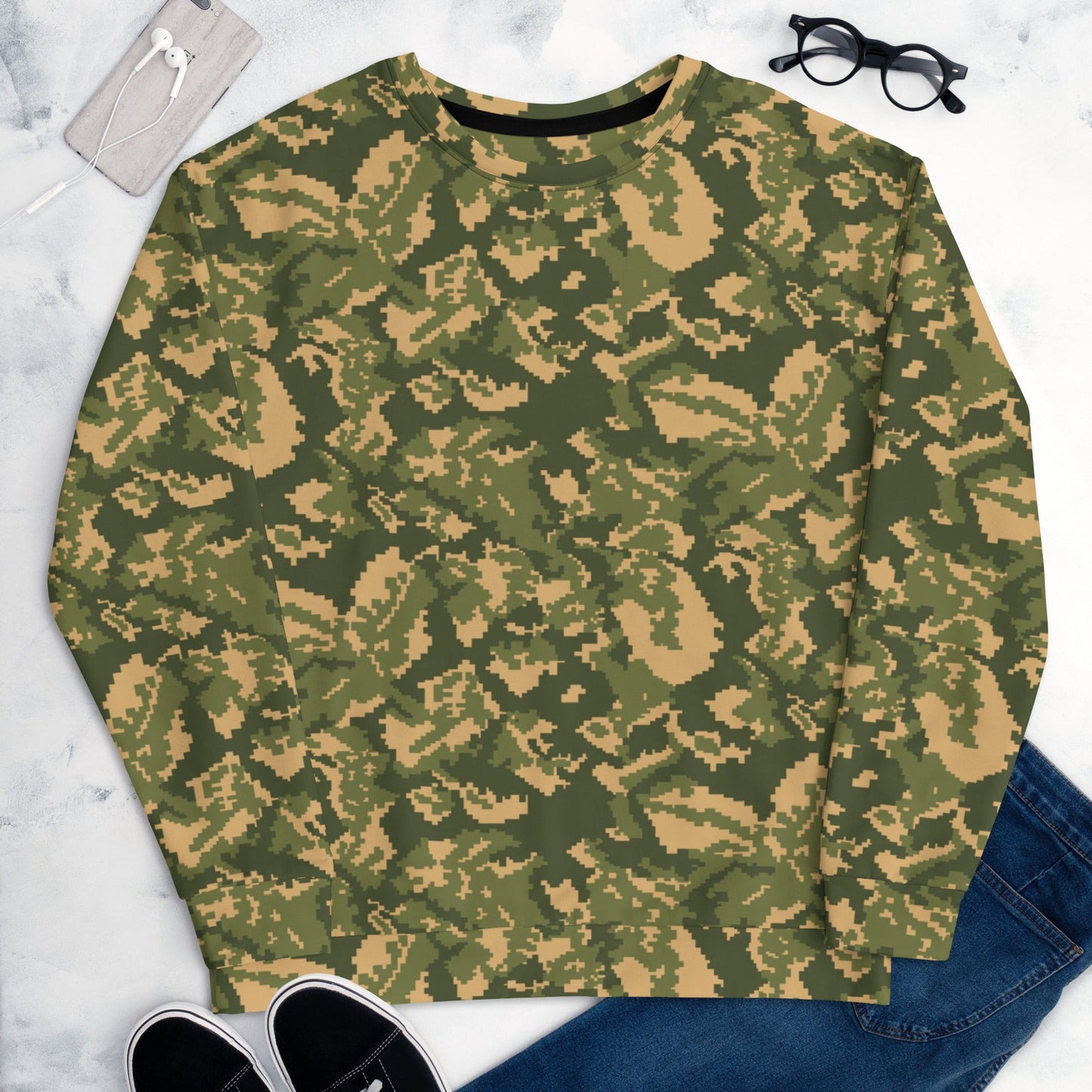 Russian TTsMKK Disruptive Tri Color CAMO Unisex Sweatshirt - Sweatshirts