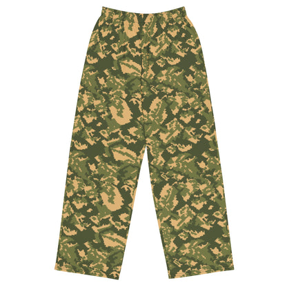 Russian TTsMKK Disruptive Tri Color CAMO unisex wide-leg pants - 2XS - Wide-leg Pants
