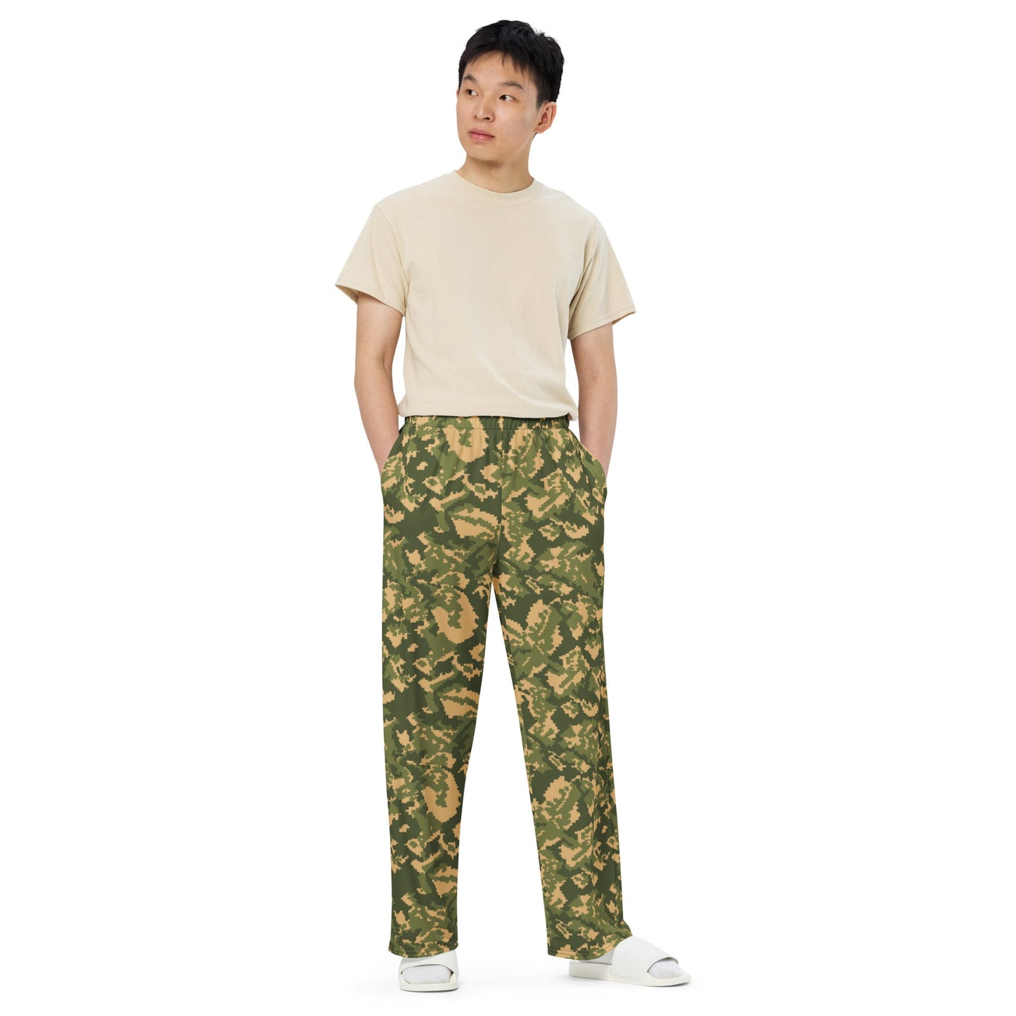 Russian TTsMKK Disruptive Tri Color CAMO unisex wide-leg pants - Wide-leg Pants