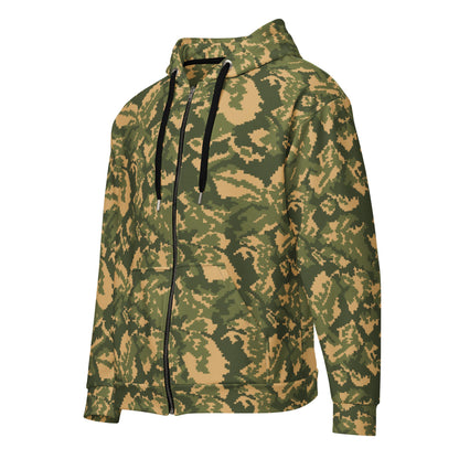 Russian TTsMKK Disruptive Tri Color CAMO Unisex zip hoodie - Zip Hoodies