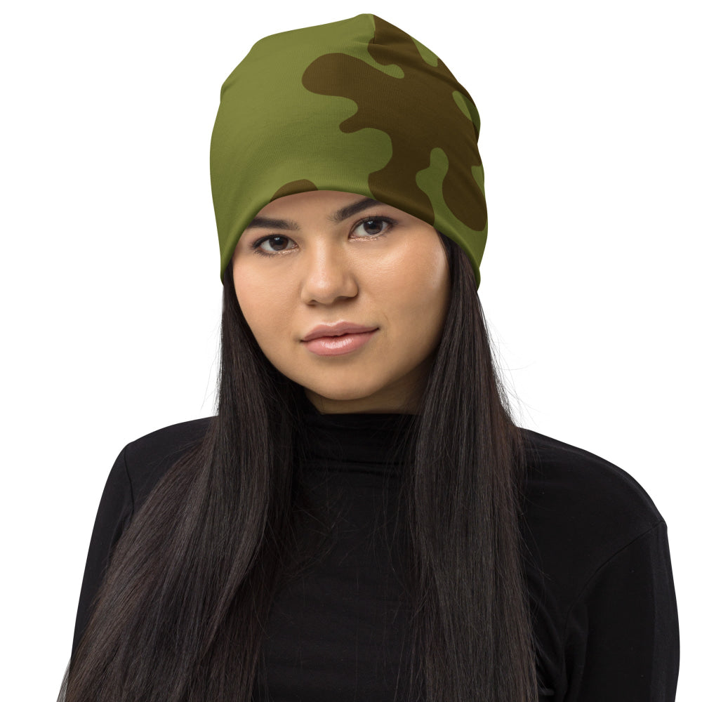 Russian WW2 Amoeba Green and Brown CAMO Beanie