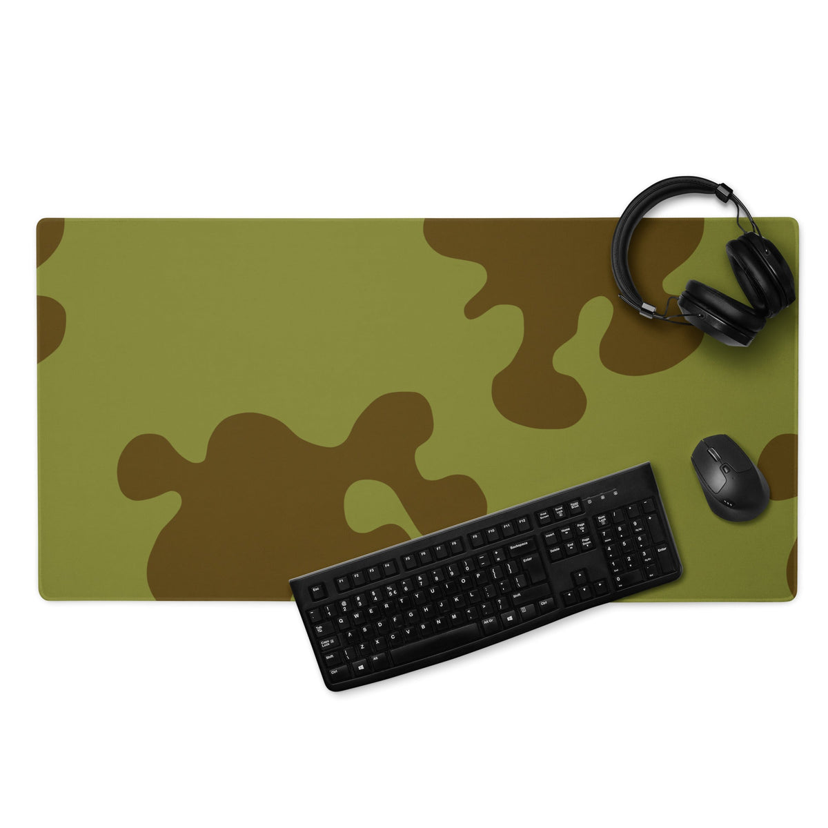 Russian WW2 Amoeba Green and Brown CAMO Gaming mouse pad - 36″×18″