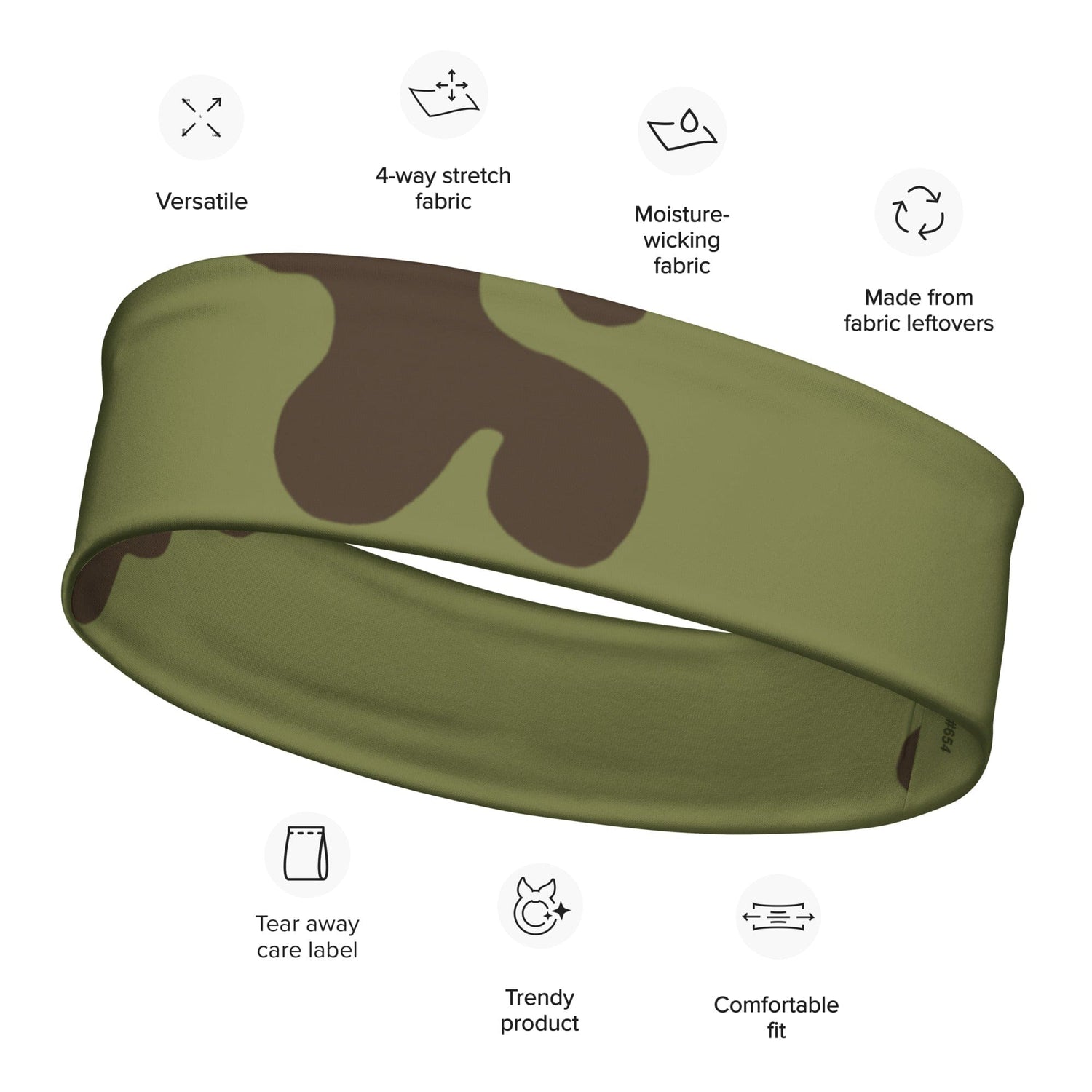 Russian WW2 Amoeba Green and Brown CAMO Headband - M - Headbands