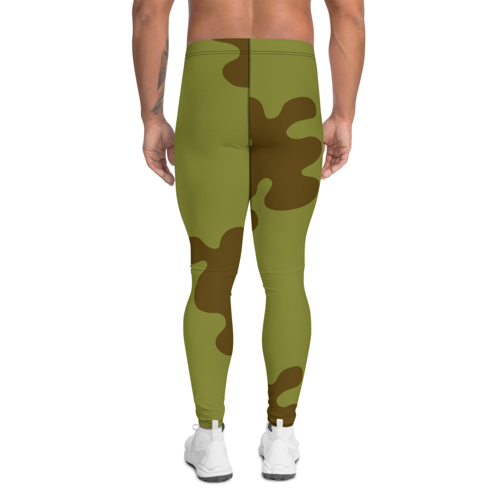 Russian WW2 Amoeba Green and Brown CAMO Men’s Leggings - Mens